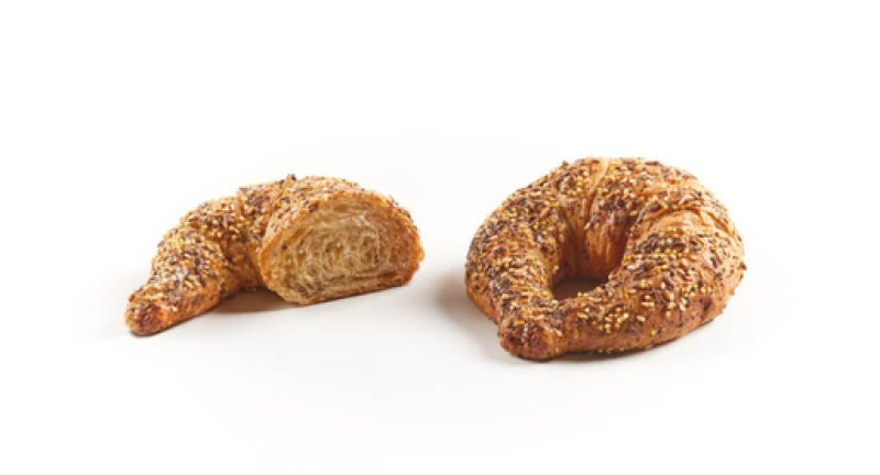 Patkó alakú sokmagvas croissant 85g, 40g/karton