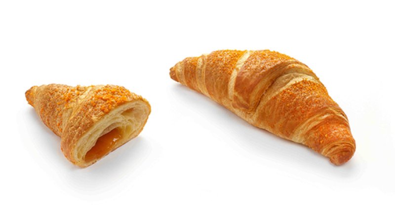 Vegán Croissant sárgabarackos töltelékkel 95g, 60db/karton